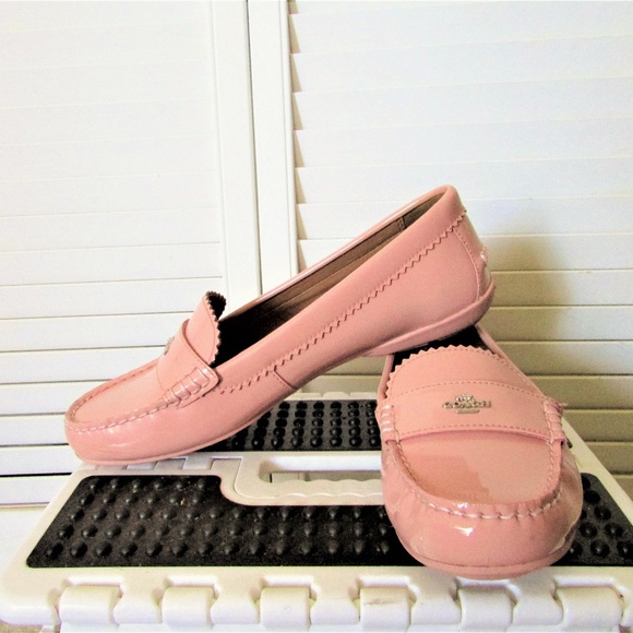 coach odette patent leather loafers